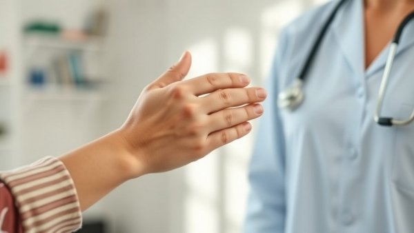 Doctor providing emotional support to patient in breast reconstruction context.