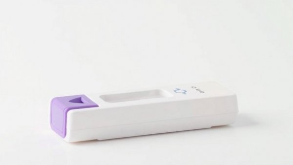 Gene expression test kit for atopic dermatitis with a white and purple design.