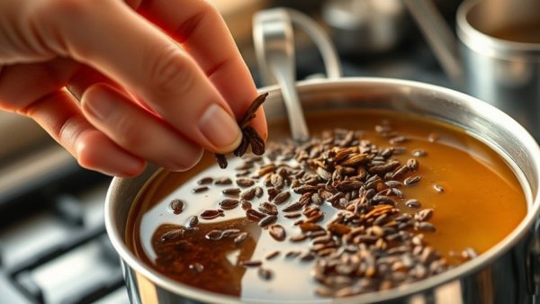Clove tea preparation before bed with aromatic steam rising.