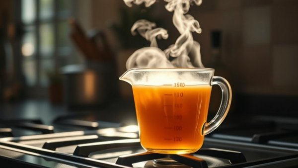 Steaming clove tea in glass cup on stove, showcasing night-time health benefits.