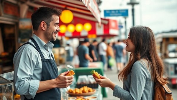 Casual outdoor cafe scene highlighting real estate's role in F&B franchise success.
