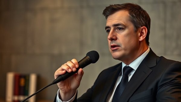 Man discussing hydrogen water benefits in an interview setting.