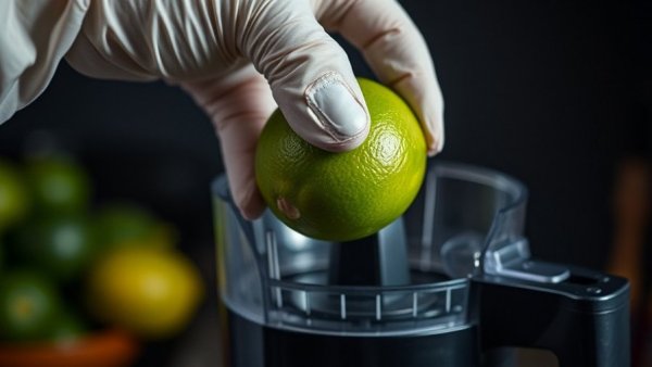 Preparing easy dinner recipes with fresh lime in a blender.