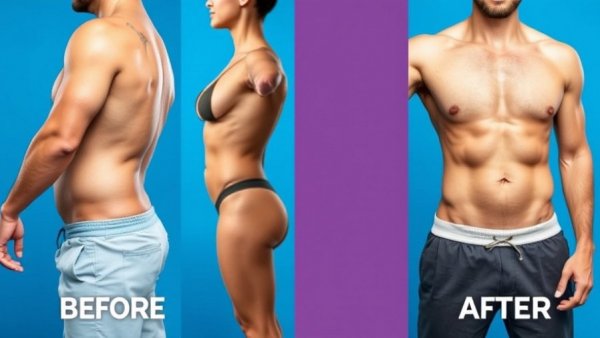 Flat abdomen holistic approach transformation with before-and-after images.