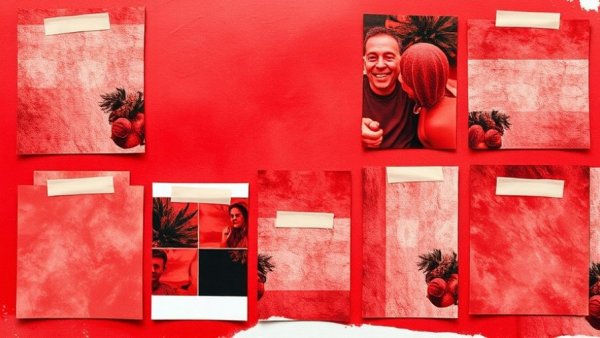 Modern social media header design templates in a collage style layout.