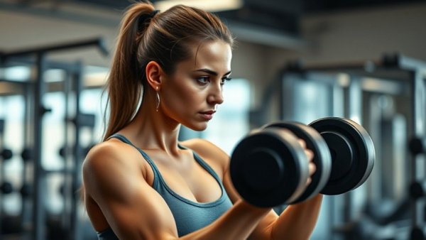 Best full body workout for women at the gym, focused lifting.