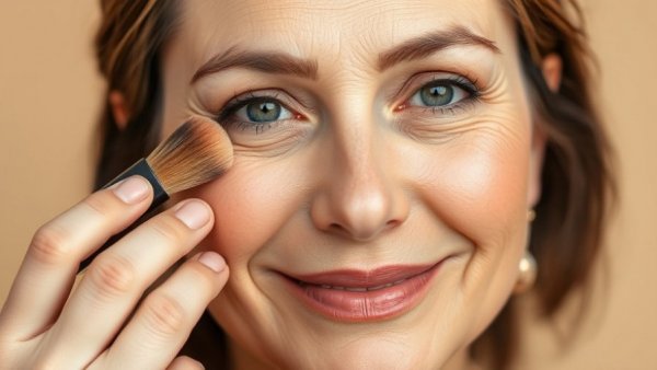 Woman demonstrating how to apply foundation flawlessly.