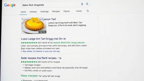 Lemon tart recipe rich snippets with star ratings and details