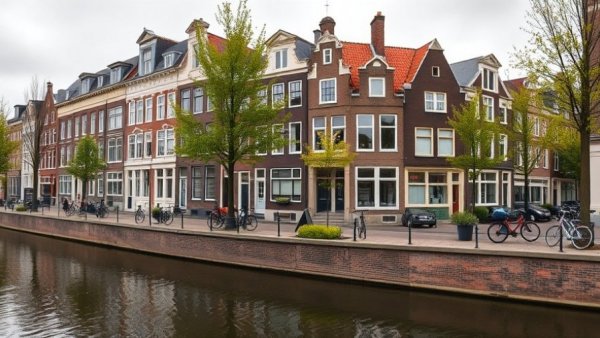 Classic European canal-side houses, ideal for house extension ideas that add space light and value.