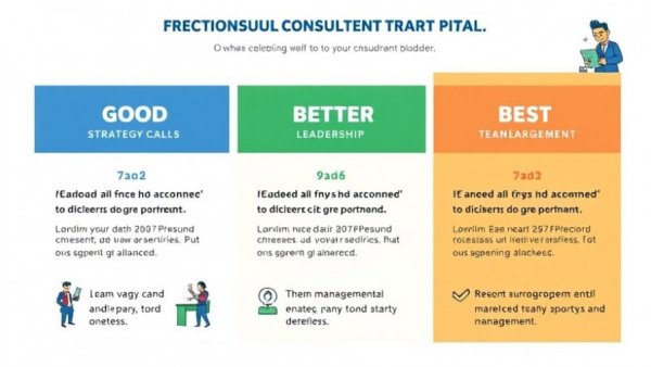 Fractional executive pricing model infographic with three-tier GBB structure.