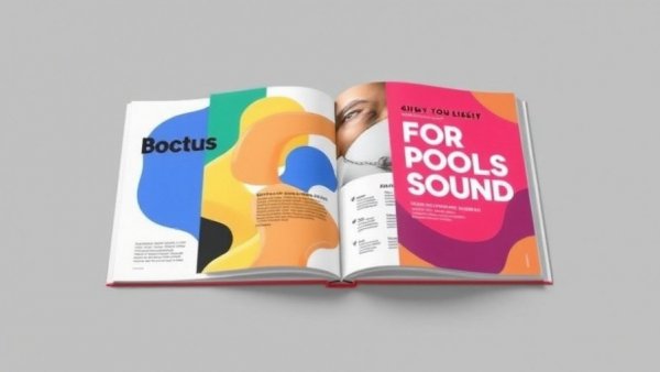 Modern book layout showcasing creative social media header design.
