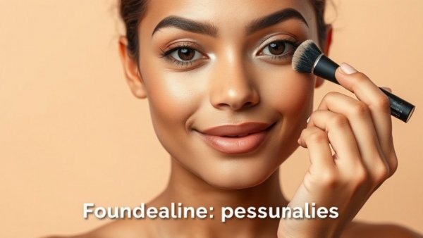 Makeup tutorial demonstrating foundation application for beginners.