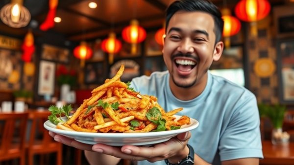 Thai food delivery options featuring crispy fried dish.