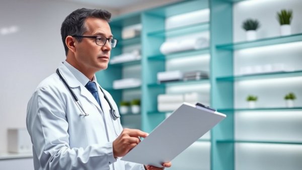 Dermatologist discussing Skin Quality Index with woman in office.