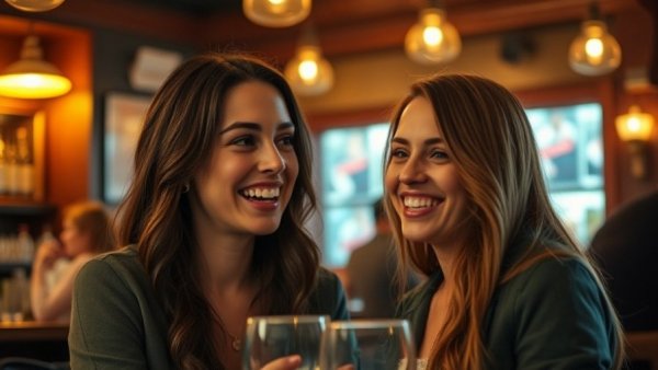 Young woman enjoying a cocktail at a top bar in London.