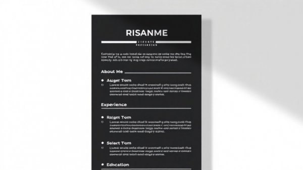 Modern social media header design with resume sections.