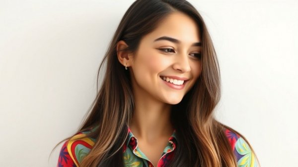 Young woman smiling, discussing how to make money with affiliate marketing from home.