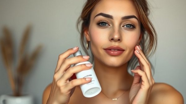 Young woman applying skincare product for skin barrier protection.
