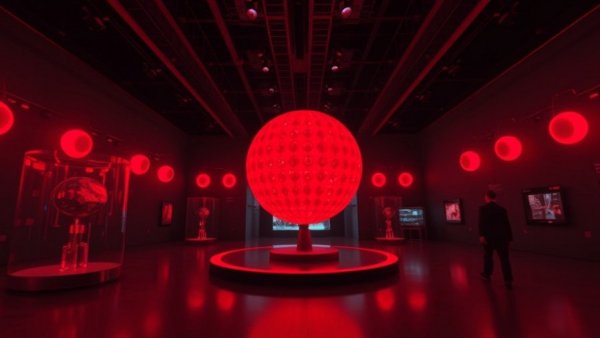 Futuristic art installation at teamLab Phenomena Abu Dhabi