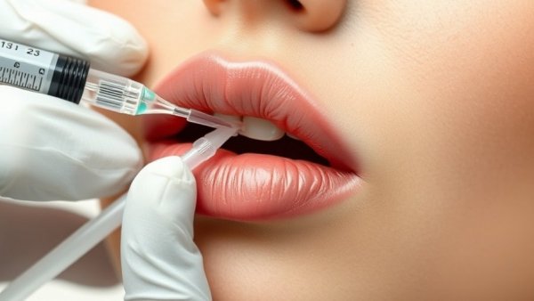 Close-up view of aesthetic treatment with natural-looking results.