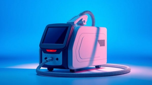 Lasermach device FDA-cleared, highlighted on blue background.