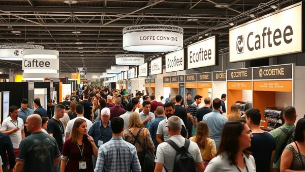 World of Coffee New Orleans 2027: lively convention scene with attendees.