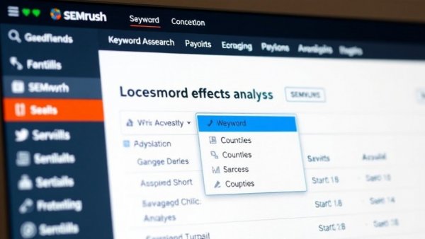 SEMrush international SEO keyword research interface screenshot.