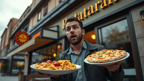 UK's cheapest restaurant facade with food and price display.