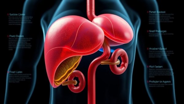 3D liver illustration for herbs liver detoxification