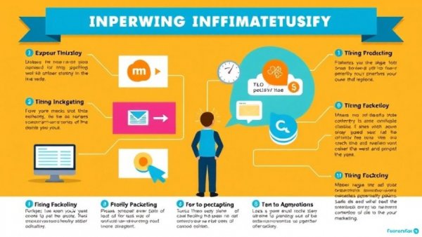Infographic on marketing in a recession, showing strategic tips.