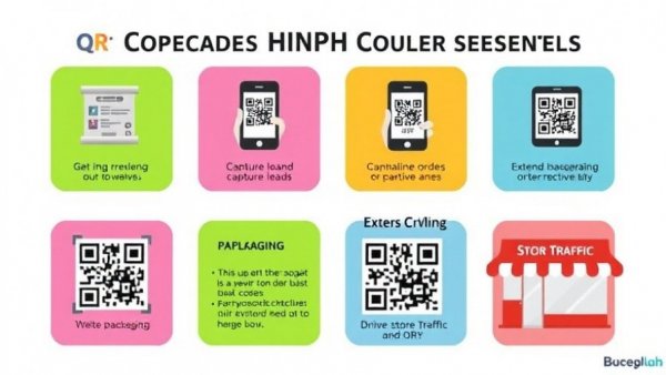 Infographic on using QR codes in small business, tips for engagement and revenue increase.