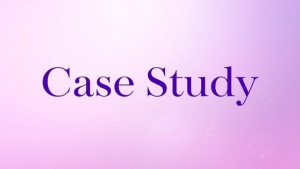 Case study on AI search strategy in hospitality with gradient design.