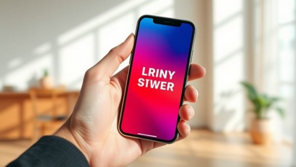 Elegant smartphone mockup with gradient screen, Social Media Cover Image Design backdrop.