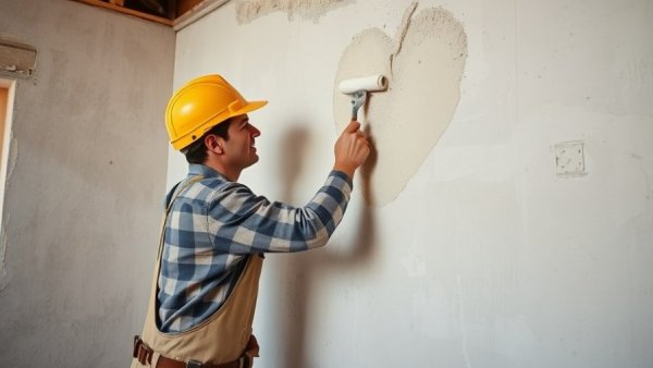 Skilled worker applying plaster on wall, choosing the right plaster for walls.