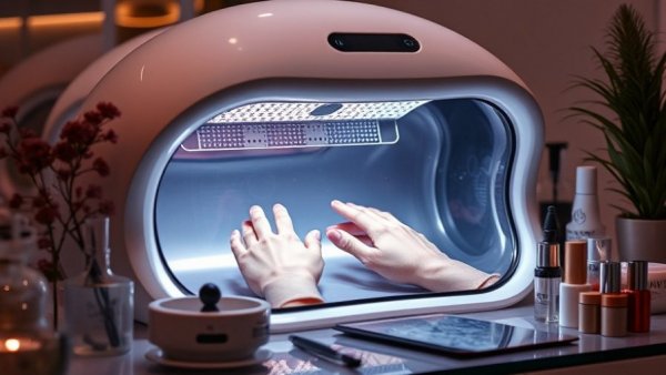 UV-free nail lamp in a modern salon setting