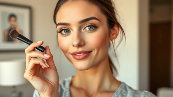 Makeup tutorials for mature skin: Woman presenting makeup tips.