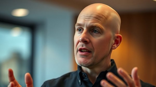 Bald man explaining methylene blue with red light therapy.