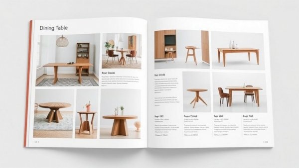 Modern catalog layout for Social Media Cover Image Design showcasing dining tables.
