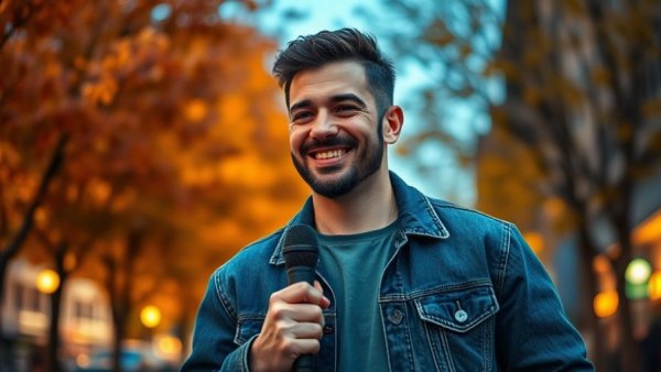 Man in denim jacket at an urban spot, top dining spots in London vibe.