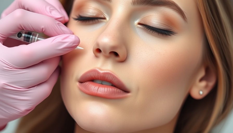 Close-up of dermal filler injection to avoid complications