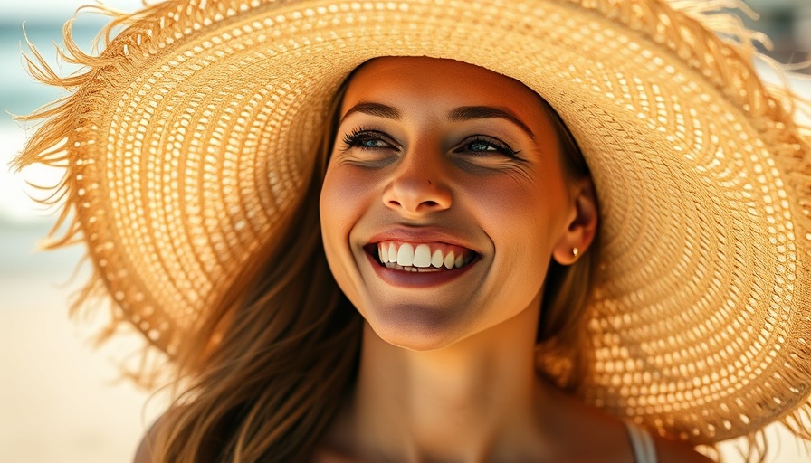 Woman in a straw hat enjoying the beach sunlight, perfect for summer-proof salon tips.
