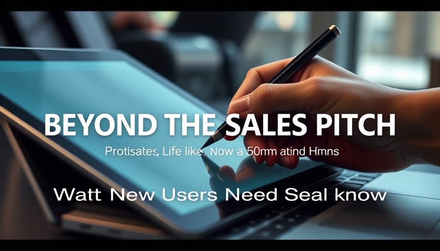 Professional setting with modern tech devices and informative text.