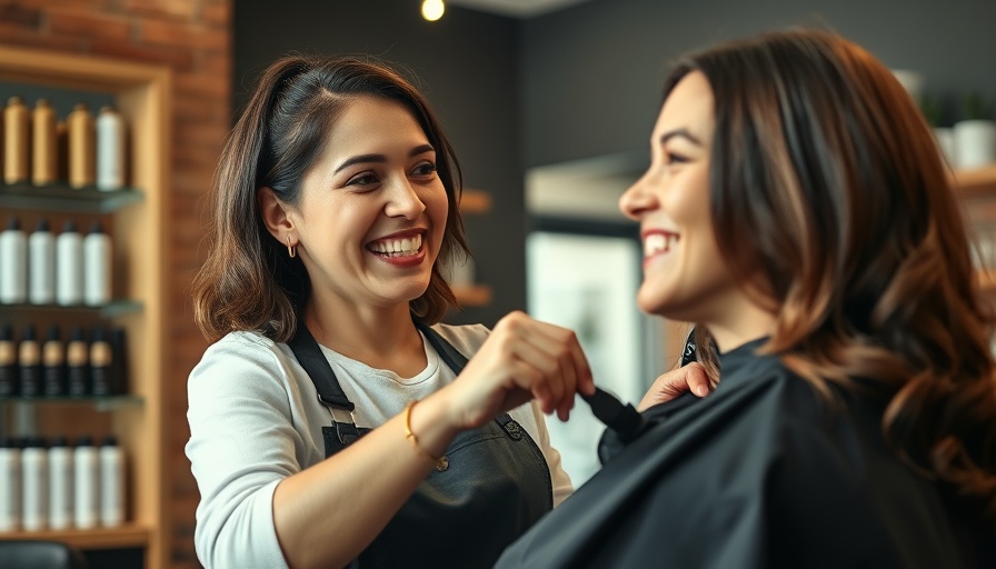 Hairdresser preparing cheerful client for haircut in salon, Kick-Start Your Self-Confidence.