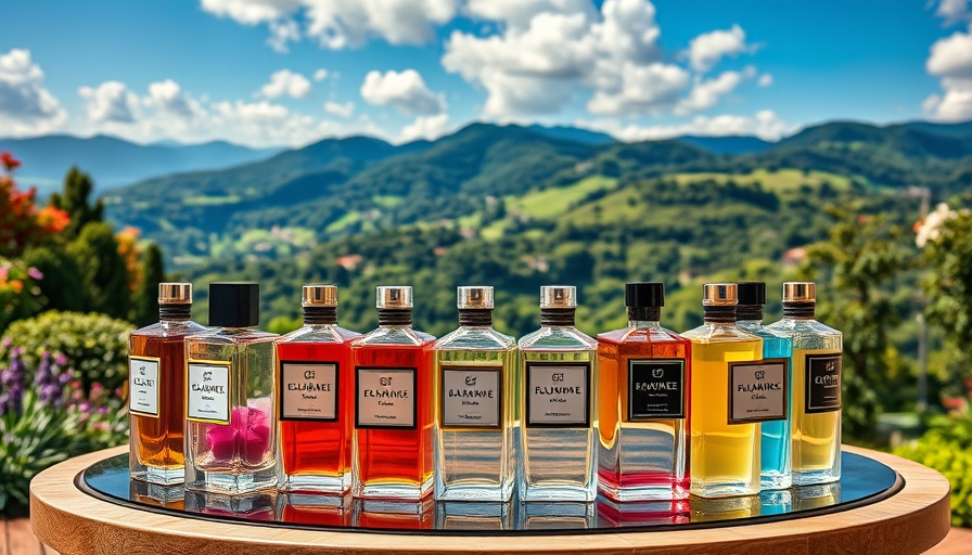 Collection of best floral and woody fragrances displayed outdoors.