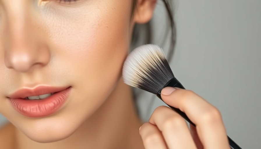 Woman demonstrating how to apply foundation flawlessly.