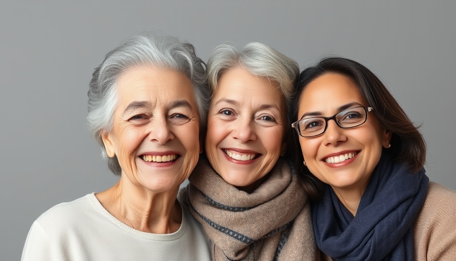 Joyful elderly woman smiling with a younger woman, best makeup tips for women over 40.