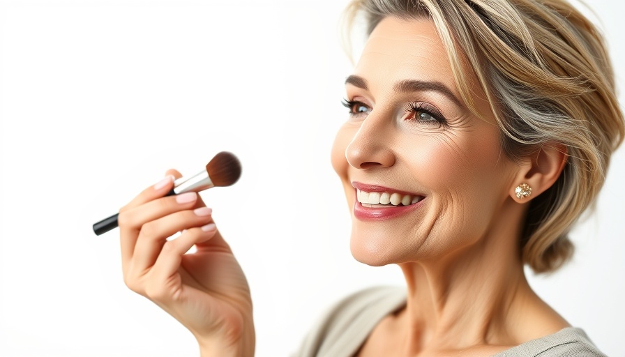Best makeup tips for women over 40: stylish mature woman applying makeup.