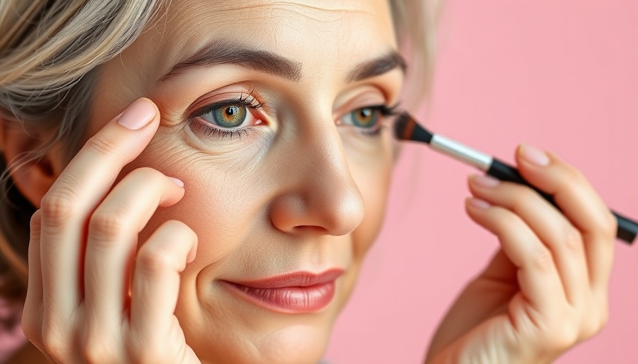 Mature woman applying makeup, highlighting best makeup tips for women over 40.