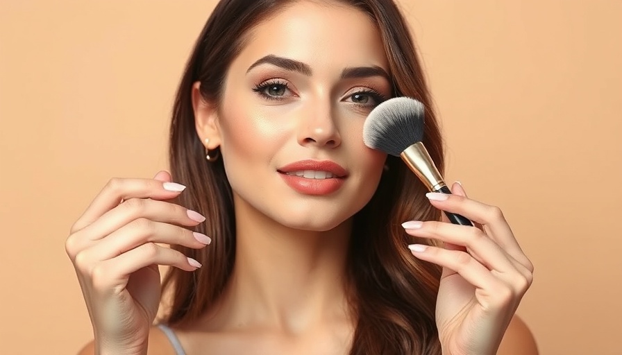 Confident woman demonstrating the best eye makeup brush for optimal application.