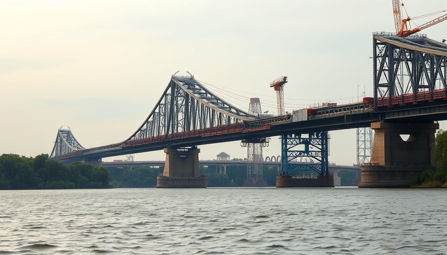 Baltimore Key Bridge demolition scene with crane over water.